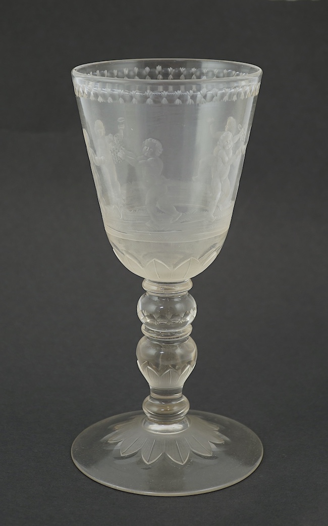 A Potsdam engraved goblet, c.1700-15, in the manner Gottfried Spiller